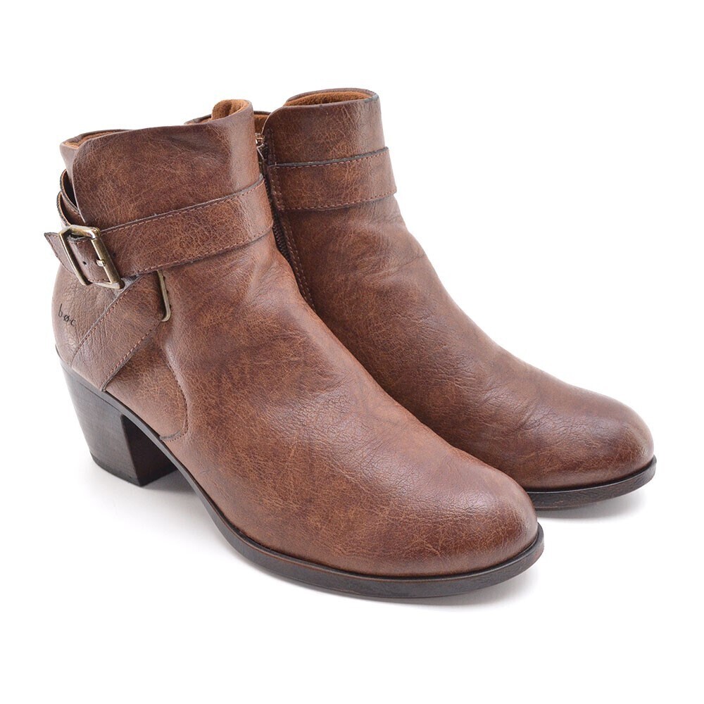 BOC by Born Baltic Brown Vegan Heeled Ankle Boots 10 M